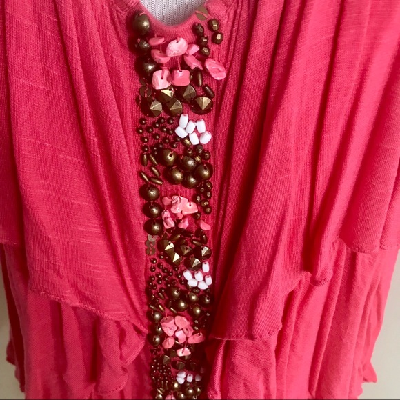 💰INC Embellished Coral Racer Back Tank Top - Picture 5 of 7